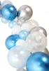 72pcs Snowflake Balloon Garland Arch Kit para Winter Wonderland Christmas Baby Shower Princess Birthday Party Decoration T200526