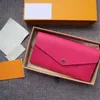 M61182 Empreint кожа Sarah Womeles Women Obsossed Envelope HASP Длинные кошельки для сцепления с длинными кошельками с Box209