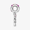 وصول جديد 100 ٪ 925 Sterling Silver Pink Heart Tree Tree Charm Fit Original European Charm Bracelet Massion Jewelry 2857
