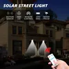 COB Reflektory słoneczne Światła Pilot PIR Czujnik ruchu LED Solarna lampa uliczna zewnętrzna Wodoodporna Reflektor Ogrodowy Kinkiet