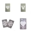 금속 카드 그라인더 중공 연기 분쇄기 $ LOVER 편지 V 스타일 흡연 도구의 초본 그라인더 휴대용 3 99DS E1