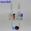 10mm 14mm Narghilè nettare NC Kit Dab Straw Tips con vaso contenitore in silicone Per tubi in vetro Bong per acqua