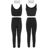 Women's Trainingspakken Dames Pluche Kleding Set 2 stks Tanks Crop Top Lange Broek Sexy Simple Solid Color Home Clothing Homewear Casual Trainingspak