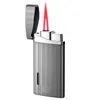 Nuevo encendedor de cigarrillos con llama roja Jet antorcha inflado a prueba de viento Metal Gas butano encendedores de cigarros accesorios para fumar Gadgets