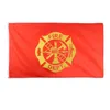 Bandiere dei vigili del fuoco stendardi per decorazioni per esterni 3x5ft 100d poliestere 150x90 cm di alta qualità colore di alta qualità con due granutti di ottone