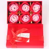 Artificial Fake Flower Gift Box Rose Scented Bath Soap Flowers Set Valentines Mother Day Gifts Wedding Party Decorative Flowers RRD13112