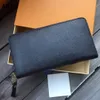 portefeuilles Porte-cartes porte-monnaie Pochette de créateur de mode Portefeuille Zippy en cuir véritable avec sac à poussière de boîte d'origine Emboss fleur luxe 8 emplacements pour cartes