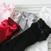 Joelho meias altas menina longo algodão macio rendas bebê meia crianças sox meias princesa novas crianças meninas grande arco crianças dos desenhos animados 5pair7138051