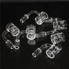 30pcs bangers de quartz sans dôme 10mm 14mm joint clair 45 90 quartz banger dab nail pour dab rig clous de quartz 14mm mâle dhl