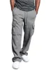 2020 Nieuwe Jogging Zweet Broek Broek Voor Effen Kleur Casual Losse Broek Mannen Joggers Sportscholen Merk Zakken Cargo Broek plus Size X1228