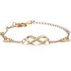 Vente chaude Simple Fashion Figure 8 bracelets bangl Heart Diamond sier bracelet