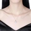 ZEMIOR 925 Sterling Silver Necklaces Simple Hollow Geometry Triangle Pendant Jewelry For Women Full Cubic Zirconia Necklace Q0531