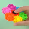 Byggnadsblock Fidget Spinner Push Bubble Sensory Toys Stress Relief Avtagbar Hand Spinners Dekompression Toy Angst Reliever