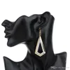 Brinco Prata / Ouro Cristal Long Pendientes Para As Mulheres Scrub Gancho Gancho Dangle Novela Brincos