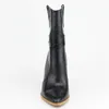 Nouvelles bottes pour femmes de mode Cuir High Heels Chaussures de printemps Bottes de cowboy femme pour femmes Boots Zapatos Mujer 201103