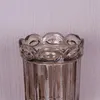 Vaso clássico europeu do vidro da cálice do metal do metal transparente do titular da flor Decoração do casamento da decoração do casamento T200703