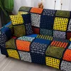 Anti-dust Plaid Print Sofa Cover Cotton Plain Couch Cover All-inclusive Funiture Covers L-shaped Sectional Slipcover for Office LJ201216