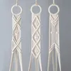 Macrame Plant Hanger Set Of 3 Indoor Wall Basket Flower Pot Holder Home Decor Boho Hanging Planter Y200709