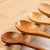 33cm Handmade Natural Wooden Soup Long Handle Spoons For Wedding Party Hotel Home Kitchen Dining Bar