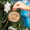 Christmas Decorations Festive & Party Supplies Home Garden Cute Tree Acrylic Pendant 2021 Decoration Wedding Tags Baby Shower Christening Fa