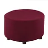 Round Pool Ottoman Cover Tvättbar fotplastskydd Avtagbar fotstödsstol Slipcover för vardagsrums sovrumsoffa 220302