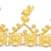 Indischer Stil 14K Gold Überzogene Metall Blume Bauchketten Tanzen Sommer Strand Sexy Körper Frauen Schmuck