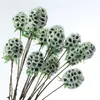 Fake Long Stem Windmill Flower (3 heads/piece) 28.35" Length Simulation Pine Worm for Wedding Home Decorative Artificial Flowers