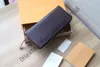 60742 2021 Brun Flower Mens Wallets Fashion Men Purse Special Canvas Flera korta små bifoldkvinnor Plånbok med Box Qweru