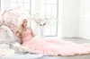 Elegante Rosa Abendkleider 2021 Schatz Tüll Sweep Zug Mutterschaft Kleid Plus Größe Pregant Pograph Kleider vestido de novia246I