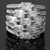 Gioielli per la moda calda 18k oro cristallo zircone anello diamantato anello di alimentazione di alta qualità anello di San Valentino anello creativo