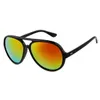 Mode Damen Übergroße Sonnenbrille Herren Designer Sonnenbrille Großer Rahmen Spiegel UV400 Linsen Katzenauge Retros Brillen u25 mit Etuis