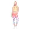 Женщины Capri Leggings Aztec-Round-Ombre Printing Mid-Calf Fitness Demage Leggins Capri штаны LJ201006