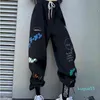 Plus Size Sweatpants Unisex Hip Hop Primavera Loose-Fitting Pés Streetwear Calças de perna larga Printing Graffiti Impressão Calças esportivas