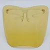 透明なメガネの顔シールド全面プラスチック保護マスク