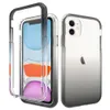 Capa traseira ultrafina transparente com mudança de cor tpu pc para iphone 12 11 pro max
