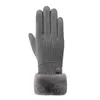 Gloves For Women In Autumn And Winter Plus Velvet Thickening Cute Student Riding A Bike To Keep Warm L131