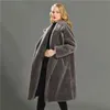 Frauen 100% Echte Schafe Lammfell Mantel Casual Jacke Herbst Winter Langarm Revers Pelz Oberbekleidung Weibliche Wolle Teddybär Jacke 201212