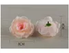 Künstliches Seidentuch Rose Blumenköpfe Dekorative Blumen Party Dekoration Hochzeitswand Blumenstrauß 8cm Wb3217