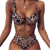 Sexy Snake Print Swimsuit Women Women High Bikini Leopard Micro High Push Up Taking Swimwear Women Bikinis Conjunto T200508