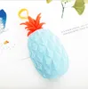 New ananas couleur des bonbons suspendu de type zéro portefeuille silicone suspendu ananas poche zéro portefeuille sac étanche de la pièce de fermeture stéréo de fruits