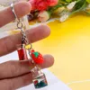 Creative Mini Fruit Juice Key Chains For Women Summer Funny Drinks Keychain Good Friend Jewelry Bags Car Purse Keyring