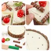 Children Kitchen Pretend Cutting Cake Play Food Kids Wooden Fruit Cooking Toys For Baby Birthday Interests LJ201007