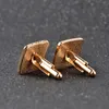Fashion Square Diamond Cuff Links Gold Formal Shirts Business Suits Cufflinks Button Men smycken Will and Sandy