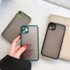 Cameratiebescherming Bumper iPhone-hoesje voor iPhone 12 Pro Max XR XSmax x 8 7 6 S Plus Matte Doorschijnend Schokbestendig Back Cover Wholesale DHL