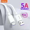 5A USB Typ-C Kabel Für Huawei P40 P30 P20 P10 Mate 40 30 20 X2 nova 7 8 pro Handy Ladegerät Schnelle