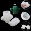 Craft Tools Cactus Silikonowa Świeca Mold Handmade Soap Epoksyd Decor 3D Clay Craft Formy do odlewu wosku Casting Plasting KDJK2202