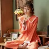 3pcs Set Korean Fashion Autumn Maternity Nursing Sleepwear Breastfeeding Nightgown for Pregnant Women Sweet Pregnancy Pajama Set C9899360