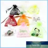 Lake Blue Organza Gift Bags 50pcs/lot 35X50CM Large Drawstring Packaging Bags for Christmas Favors Can Be Custom Logo