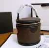 2021 Kadın Çanta Cüzdan Çanta Moda Kadın Tasarımcı Çanta En Kaliteli Kozmetik Çantası Kova Omuz Çantası Crossbody Silindir Paketi