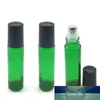 1ピース緑色のローラー1ml 2ml 3ml 5mlのガラス瓶の空の香り香水サンプルのエッセンシャルオイルロールのボトル